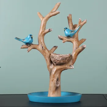 

Nordic Creative Tree Trunk Figurine Model Modern Art Resin Rack Tray Figurine Ornament Home Decoration Accessories Room Decor