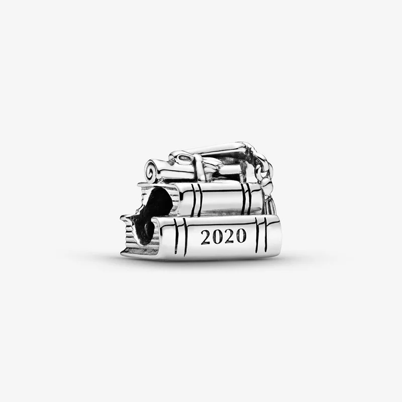 Модные серебряные бусины 925 пробы 2020 подвески-книги на выпускной оригинальные