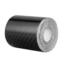 

Sticker Sill Scuff Cover Body Bumper Carbon Fiber Anti Scratch Trunk 5CMx10M Protector