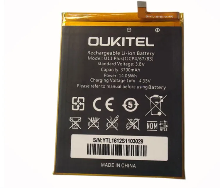 Резервный аккумулятор AZK 100% мАч для Oukitel U11 plus 3700 | Мобильные телефоны и аксессуары