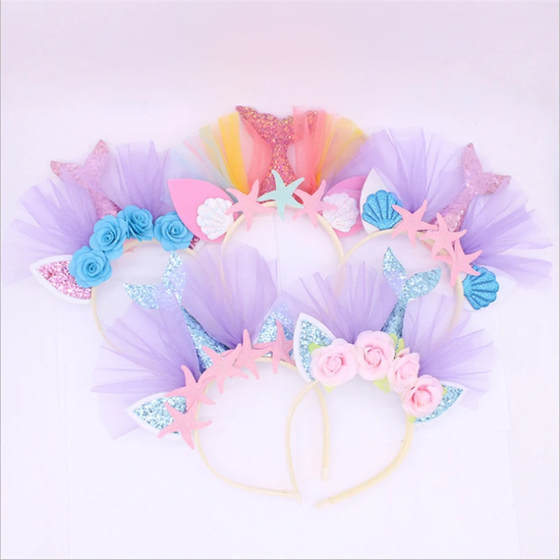 New European and American children's headgear gold powder mermaid hair band Beach theme party series hair accessories 30pc bag laundry tablets underwear children s clothing laundry soap concentrated washing powder detergent for washing machines