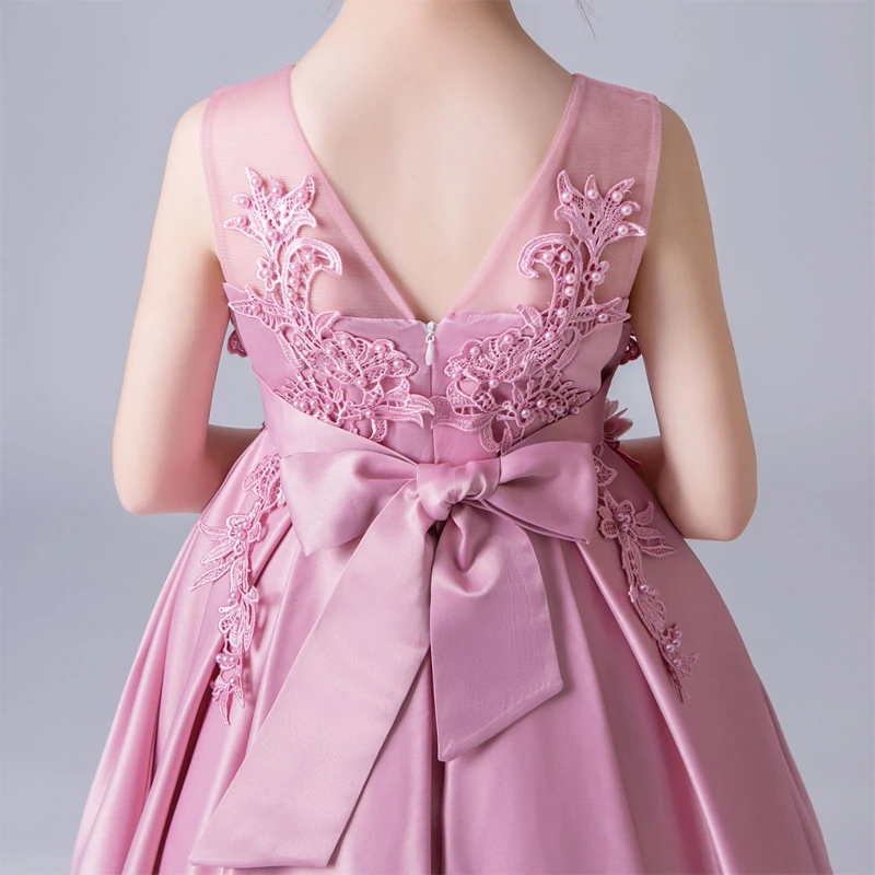 Г. Платье с цветочным рисунком для девочек, бальное платье для девочек, детское платье принцессы Свадебное платье для девочек от 10 до 12 лет, Прямая поставка