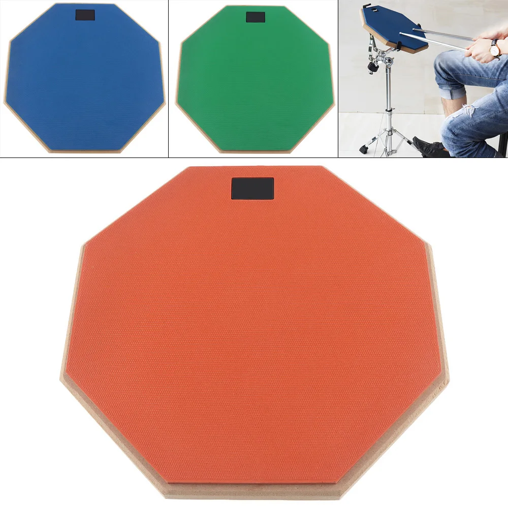 

NEW 8 Inch/12 Inch Rubber Wooden Dumb Drum Training Practice Drum Pad for Jazz Drums Exercise With 3 Colors Optional Gift