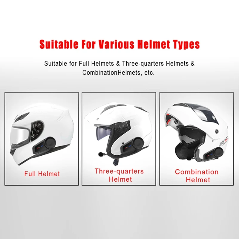 Усовершенствованная Bluetooth гарнитура для шлема, динамик, наушники с шумоподавлением, беспроводная Bluetooth Интерком, Suporte Celular Moto Casco Musica