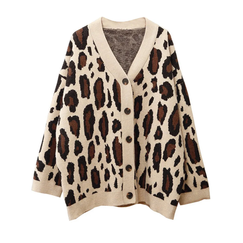 leopard print short cardigan