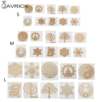 

30Pc 7 Chakra Copper Energy Tower Orgonite Sticker Flower Life Tree Pyramid Epoxy Resin Fillings Material Jewelry Making