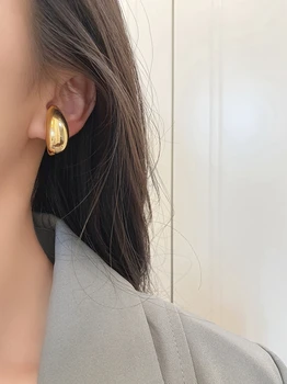 

Timeless Wonder Stunning Geo Statement Clip Earrings Women Jewelry Punk Earcuff Non Pierced Gothic Designer Top Stylist Ins 1322