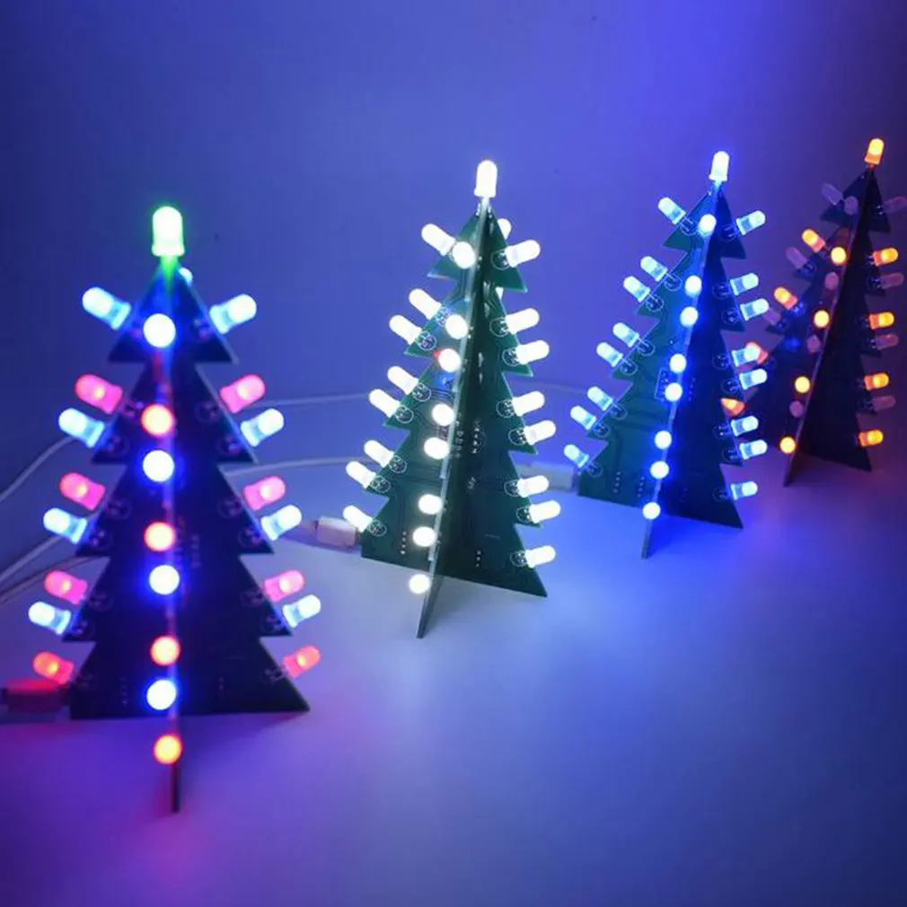 

Diy Starry Sky Effect Three-Dimensional 33 Led Light Decoration Christmas Tree Double Power Supply Option