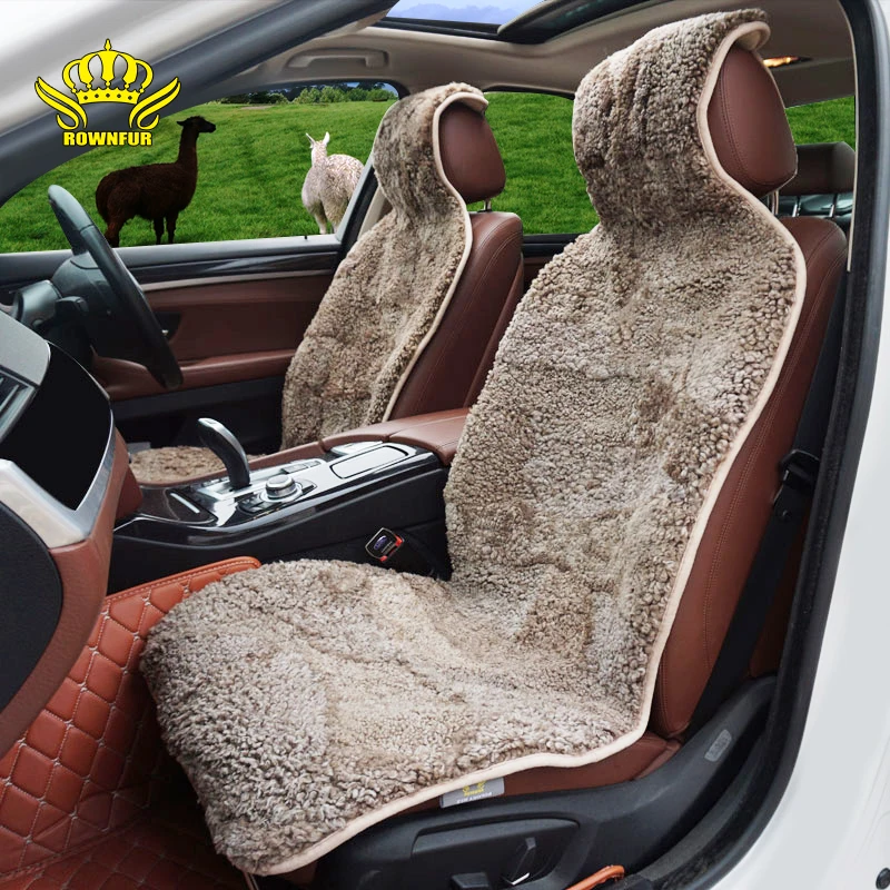 Universal Car Seat Covers Mouton Sheepskin Car Seat Cushion Fit All Cars Seat Protector Covers Automobiles Interior Accessories