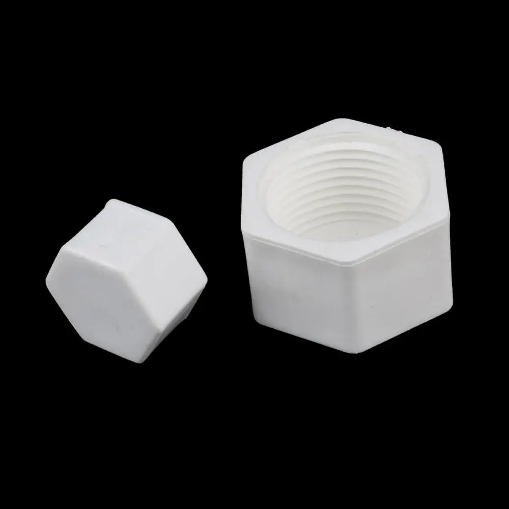 Plastic 1/2'' 3/4'' 1'' Female Thread End Plug Connector Plumbing Pipe Hexagon Shaped Blocked Caps PVC Tube Sealing Fittings hose pipe fitting pipe fitting pipe plug water pipe fitting