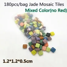 180 шт Jade мозаичная плитка 1,2*1,2*0,4 см смешанный цвет мозаичный камень DIY искусство/материалы для рукоделия керамическая плитка ручной работы для детей/детей