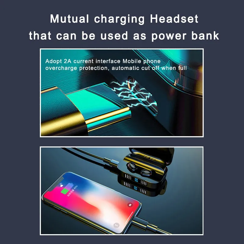 New Bluetooth 5 1 LED Display Earphone Headset True Wireless Earbuds Handsfree Headphones For Running Earpieces Hearing Music
