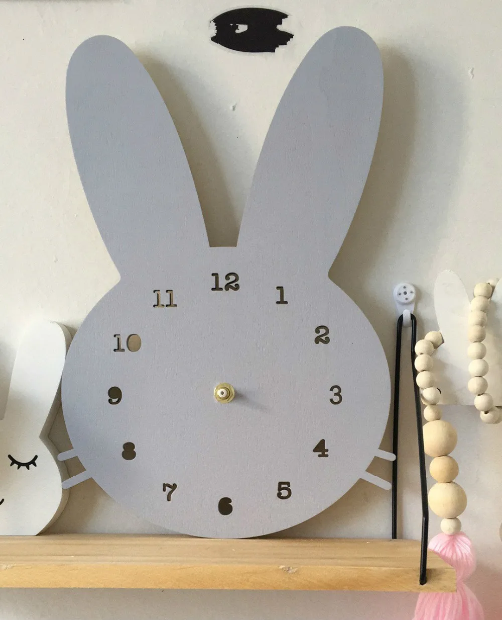 Скандинавские украшения детской комнаты часы кролик настенные украшения скандинавские украшения детской комнаты