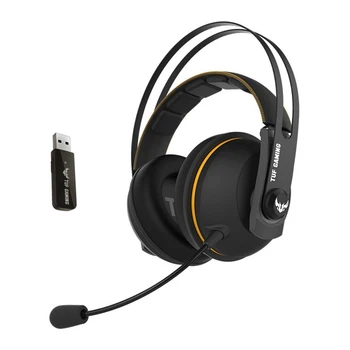 

ASUS TF Gaming H7 Wireless headset wireless, 7.1 sound, 20-200Hz, 32 Ohm, USB, 50-10000hz, -40 dB, color: black/yellow