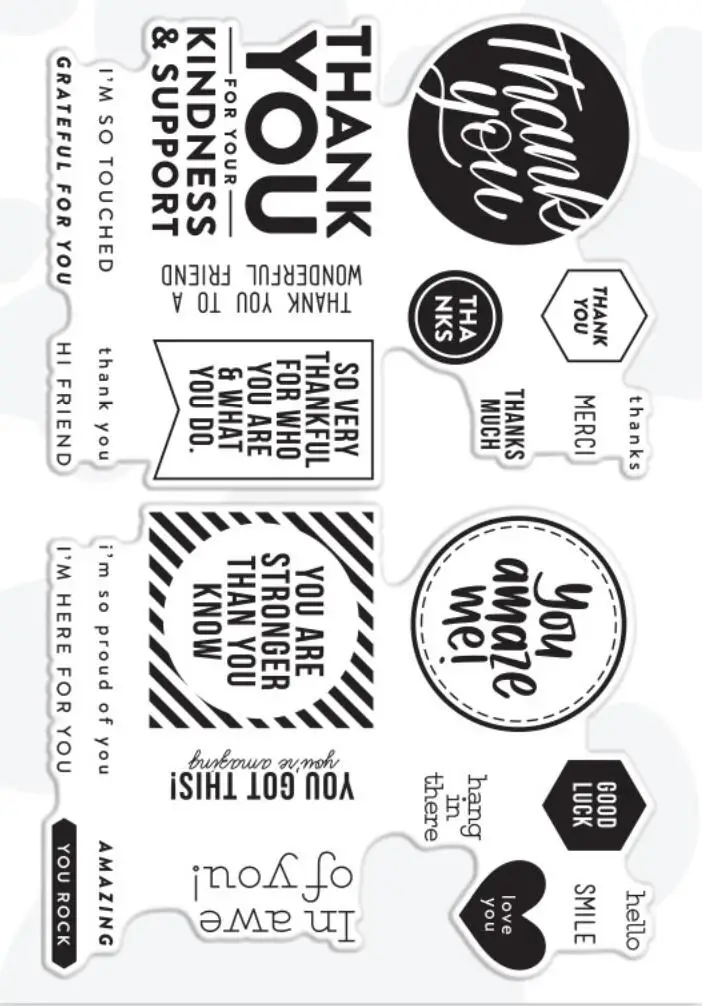 

thank and encouragement word Clear Stamp for DIY Scrapbooking/Card Making/Kids Fun Decoration Supplies A2123