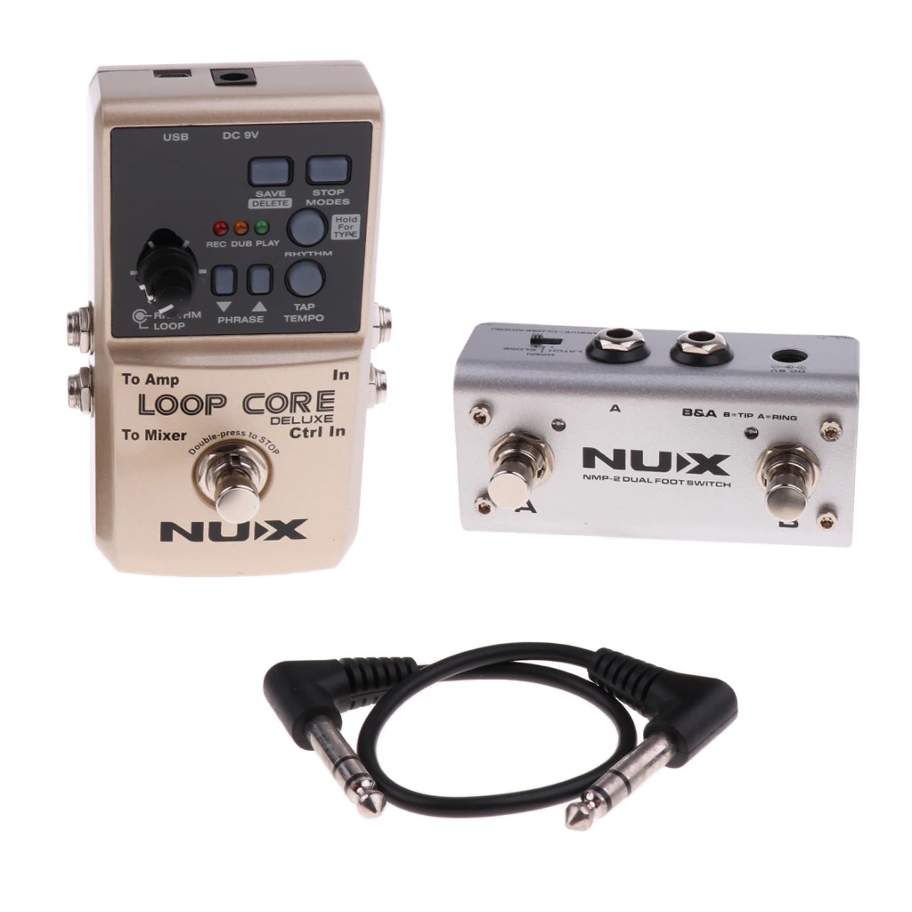 

NUX Loop Core Deluxe Electric Guitar Effect Pedal Stompbox Drum Patterns with Tap Tempo for Electric Guitar Parts