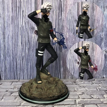 

Naruto Figure Hatake Kakashi Thunder MH GK Statue Six Generation Naruto Action Figure Collectible Model Toys Y1205