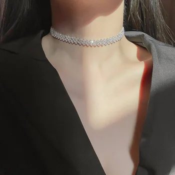 

2020 South Korea's New Light Luxury Fashion Necklace Personality Simple Clavicle Chain Temperament Women's Banquet Wear Jewelry