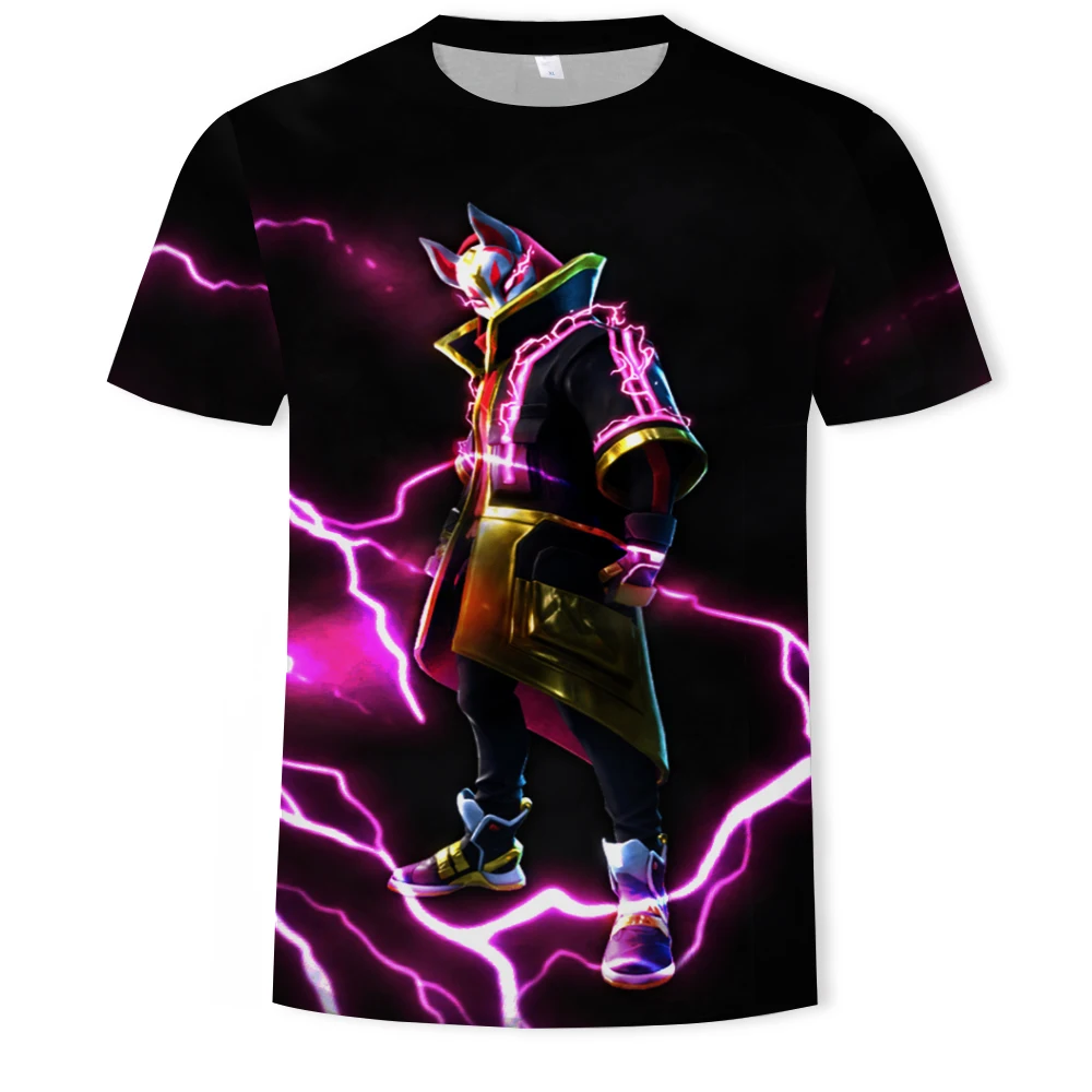 2019 summer hot loose men s T shirt casual short sleeved alien print men s T 2