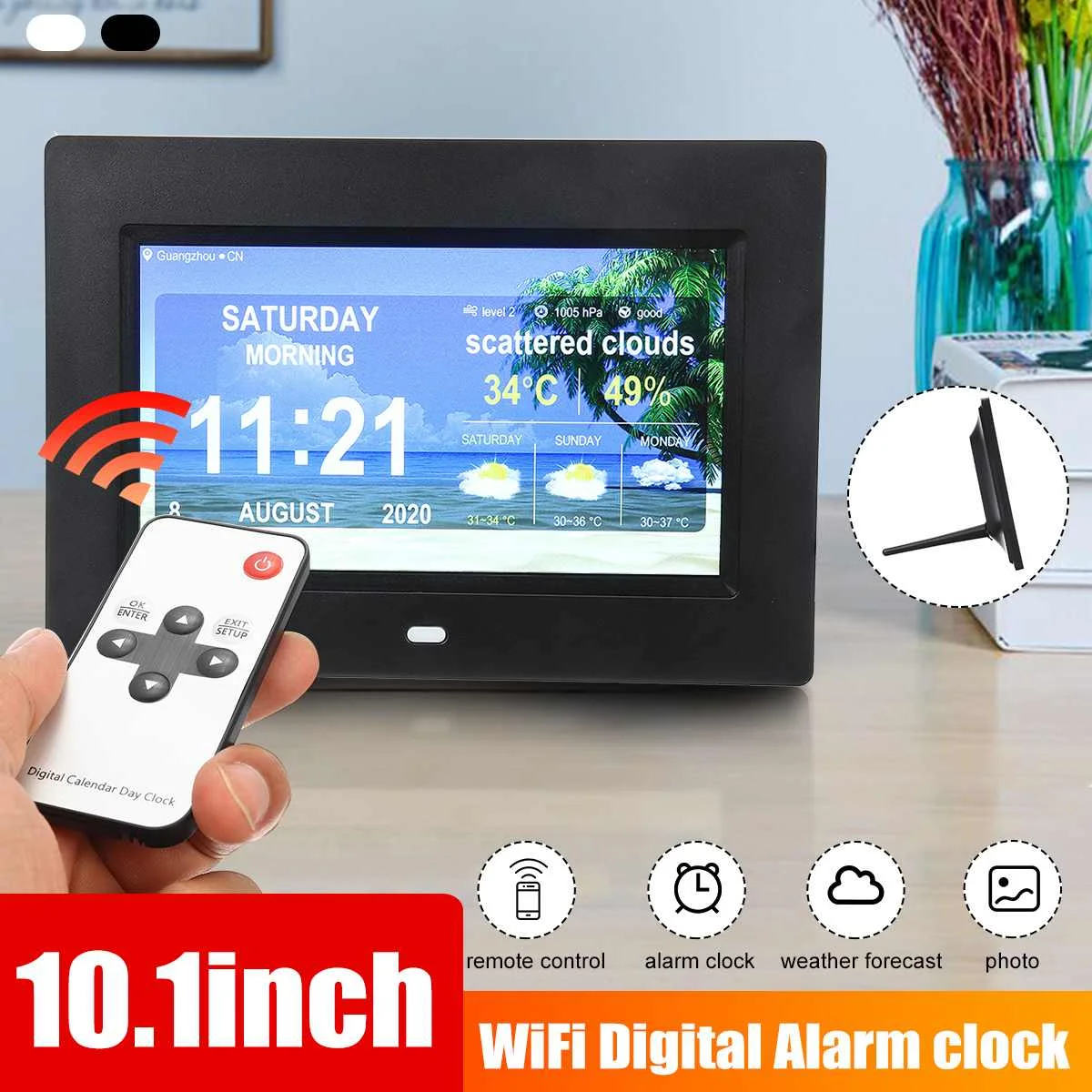 US $42.74 7101 Inch Touch Screen Digital Photo Frame HD LED Backlight Full Function Picture Video Electronic Album Calendar Date Alarm