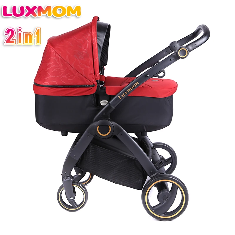 Luxmom детская коляска 3 в 1 2в1 складные большие колеса легко путешествовать полнофункциональное использование четыре сезона - Цвет: colour3
