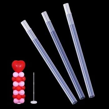 

Balloon Column Stand Kit Wedding Birthday Decor Base Tube Display Plastic