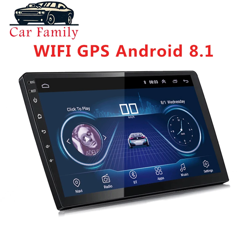 Автомобильный мультимедийный плеер 2 Din Android 8 1 9 или 10 дюймов Bluetooth FM Wi Fi