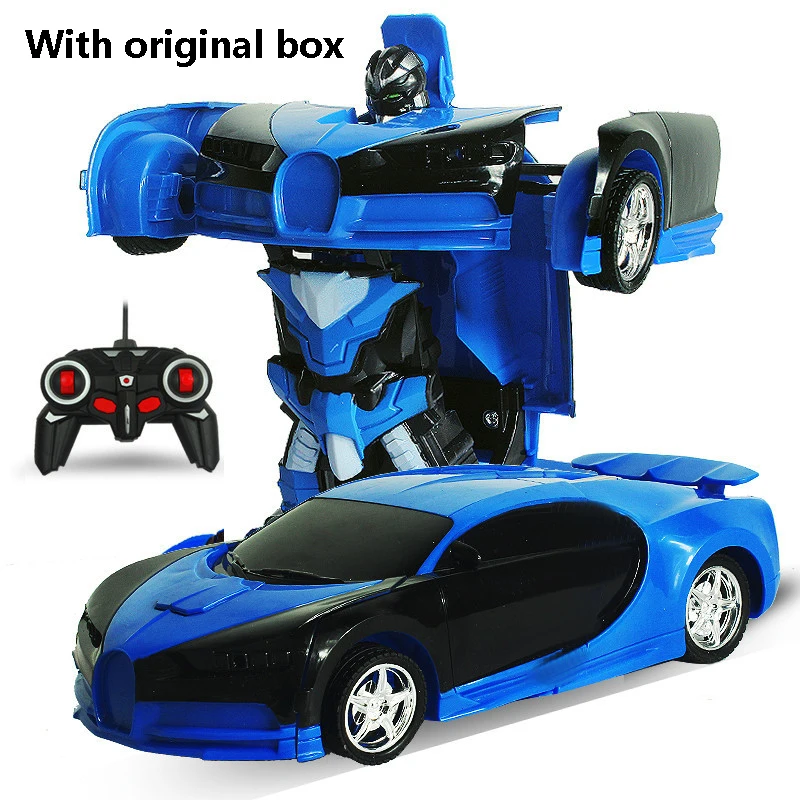 New Rc Car Deformation 2 in 1 RC Car Driving Sports Cars drive Deformation Robots Models Remote Control Car RC Fighting Toy Gift - Цвет: With original box