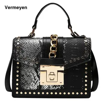

2020 Should Bag Women Pu Handbags Black New Fashion Small Square Bag Crossbar Chain Female Bag For Phone Fashinon
