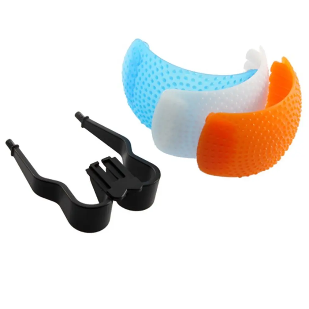 New 3 Colors Pop Up Flash Bounce Diffuser Cover DSLR Flash Soft Light Kit With Bracket