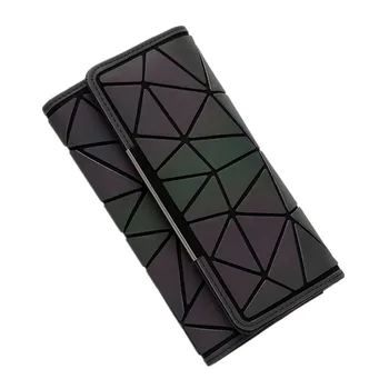 

Hot Selling Popular Rhombus Wallet Geometric Colorful Large Wallet Women's Long Phone Bag Wallet