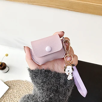 Чехол из GOOYIYO кожи для Airpods Pro, чехол для зарядки наушников Airpods 3, чехол для аксессуаров, сумка и декоративный крючок - Цвет: JDP0401