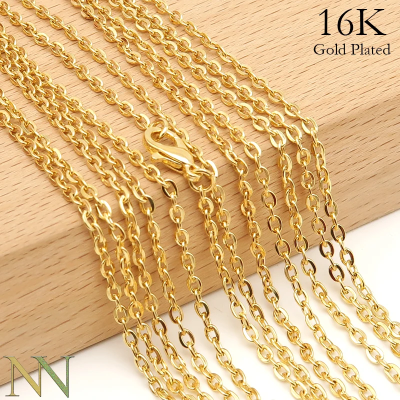 Women 16k Necklace Chain Gold 