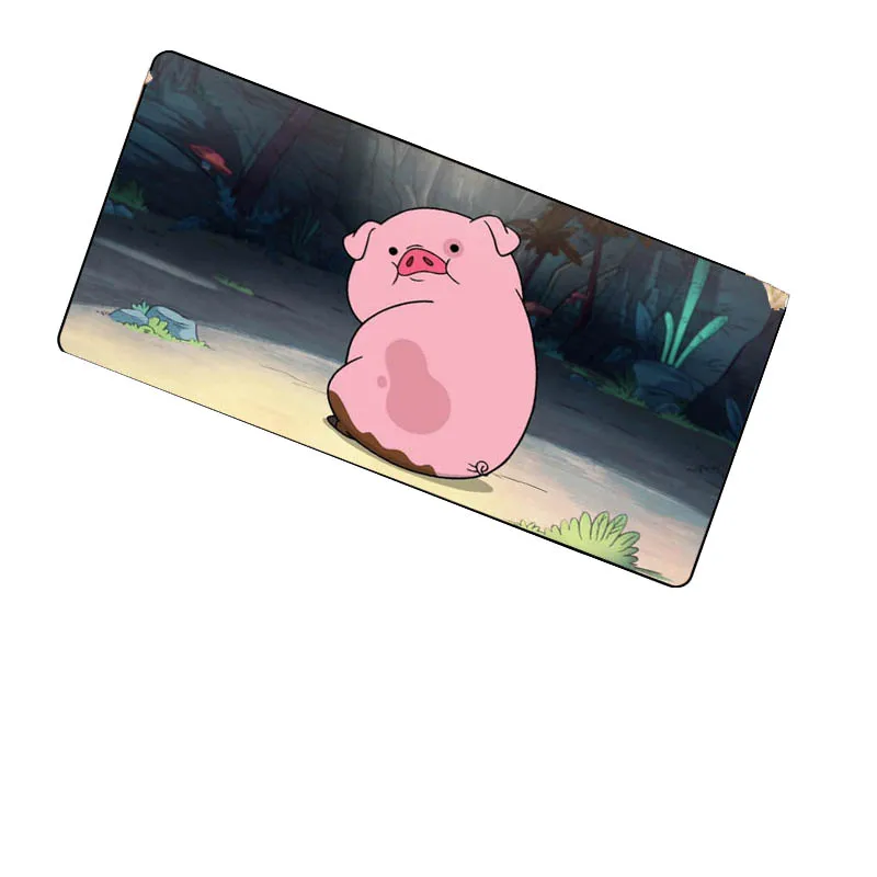  Promotions Cute Pink Pig Animal Large Lock Edge Mouse pad Computer Table Cup Mat Gaming Speed Mouse