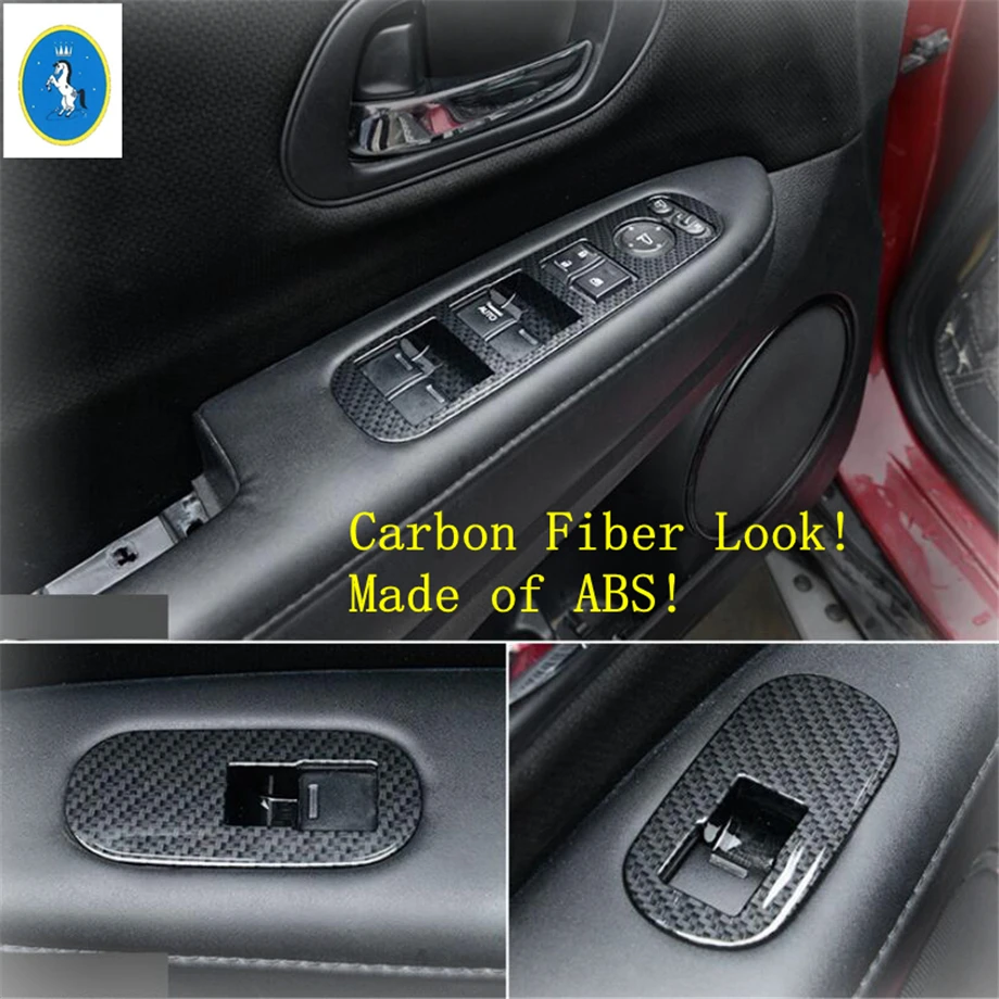 Model A Yimaautotrims авто аксессуар Внутренняя дверь подлокотник окно крышка переключателей панели управления отделка Подходит для Honda HRV HR-V Vezel - Название цвета: Model A