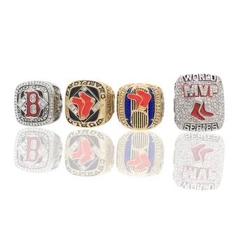 

UUNICO Boston 2018 Star Red Sox World Professional Baseball League Championship Fan Collection Memorial Ring Four Piece Set