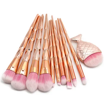 

SinSo 1-21Pcs Diamond Makeup Brush Set Mermaid Foundation Powder Blush Eye Shadow Eyebrow Lip Brush Cosmetics Brushes Tool Kit