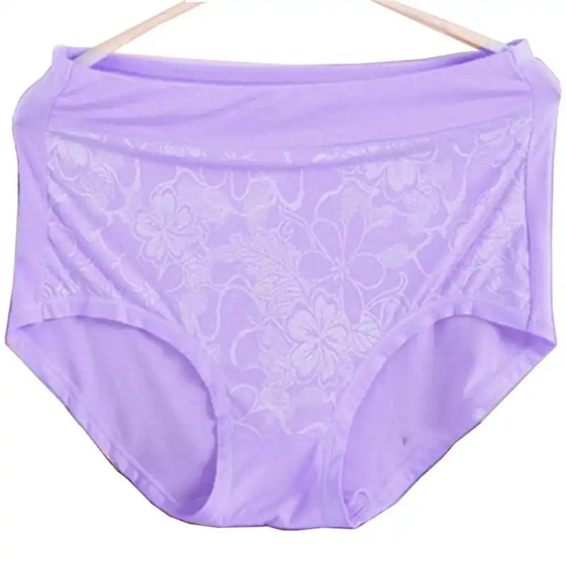 AQ223 Breathable Cotton Plus Size Panties Women Seamless Panty Big Size Briefs High Waist