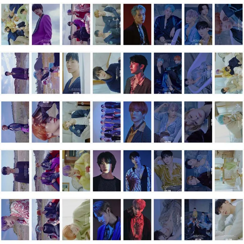 40 шт./setKPOP MONSTA X альбом самодельная бумага ЛОМО карта фото карта Плакат HD Фотокарта вентиляторы Подарочная коллекция