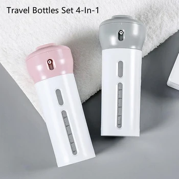 

4 In 1 Portable Travel Cosmetic Bottle 4-in-1 Refillable Container Empty Cosmetic Containers Atomizer Perfume Container