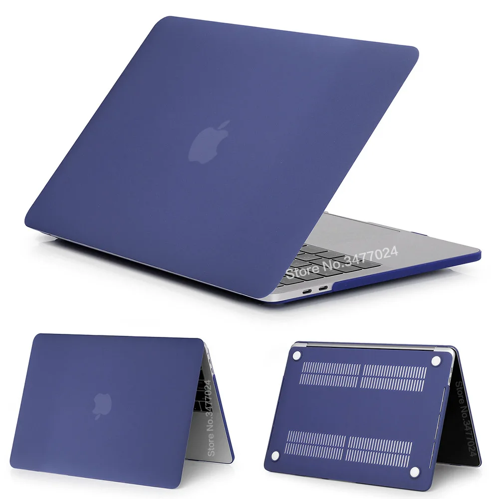 Матовый или прозрачный чехол для ноутбука Macbook Pro retina Air 11 12 13 15, для mac Air 13 A1466 A1932, чехол pro 13,3 15 - Цвет: New Dark blue-Matte