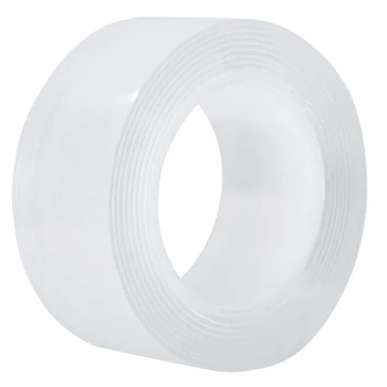

Transparent Tape Washable Reusable Double-Sided Tape Adhesive No Trace Paste Removable Glue Cleanable
