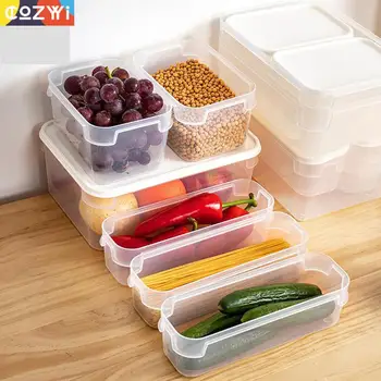 

Multi Purpose Food Container Detachable Independent Box Crisper Transparent PP Retain Freshness Food Box With Sealed Lid