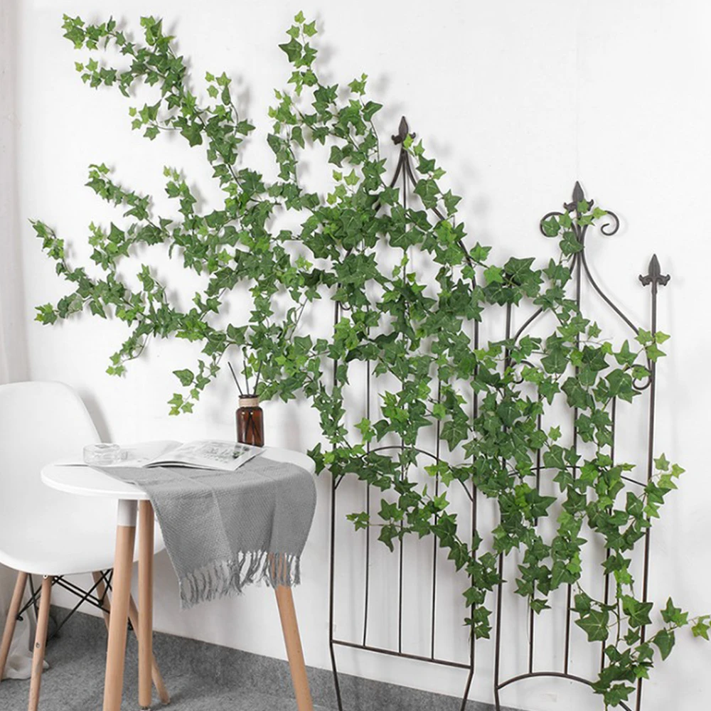 

2.0M Artificial Ivy green Leaf Garland Plants Vine Fake Foliage Flowers Home Decor Plastic Artificial Flower Rattan string