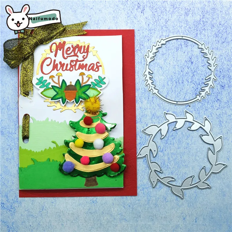 

Naifumodo Cutting Dies Metal Dies Scrapbooking Album Card Making Embossing Stencil Diecuts Decoration Circle Frame Die