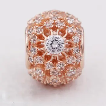 

Original Openwork Rose Inner Radiance Beads Fit 925 Sterling Silver Bead Charm Bracelet Bangle Diy Jewelry