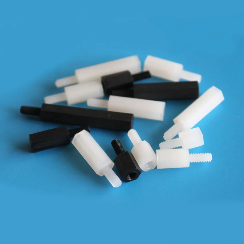 M2 M2.5 NYLON PCB supporter Nylon Hexagon standoff spacer PCB isolation Plastic HEX column Screw
