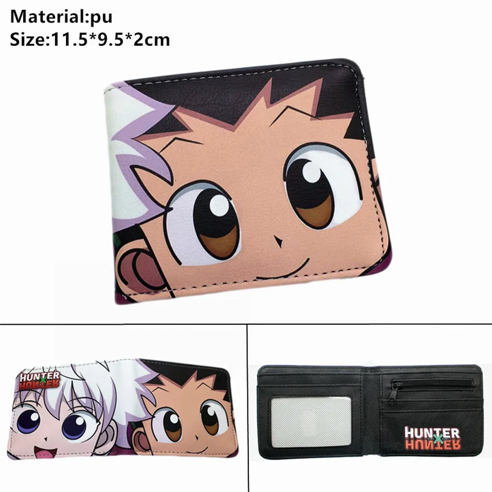 HunterXHunter PU кошелек аниме короткий двойного сложения для мальчиков и девочек
