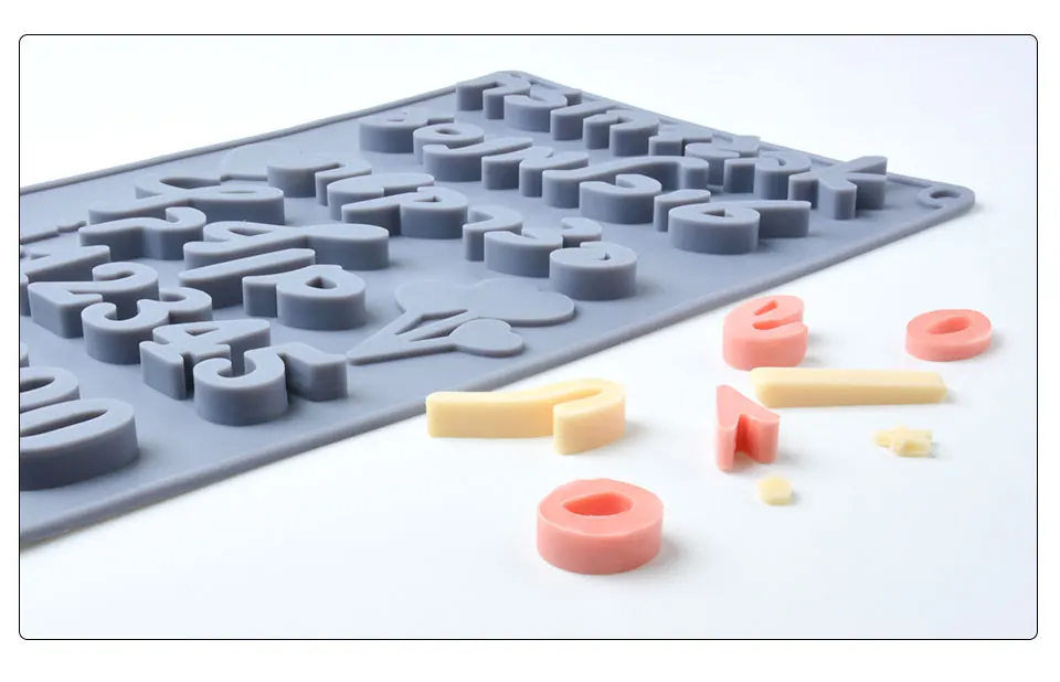 SILIKOLOVE иврит буквы арабские цифры DIY силиконовые формы шоколада для инструменты для украшения выпечки, торта Формы для выпечки