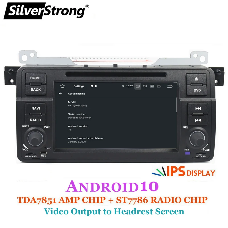SilverStrong Android10 ips 1DIN E46 автомобильный DVD панель для BMW M3 Rover Авторадио Android 2 Гб 16 carplay|dvd